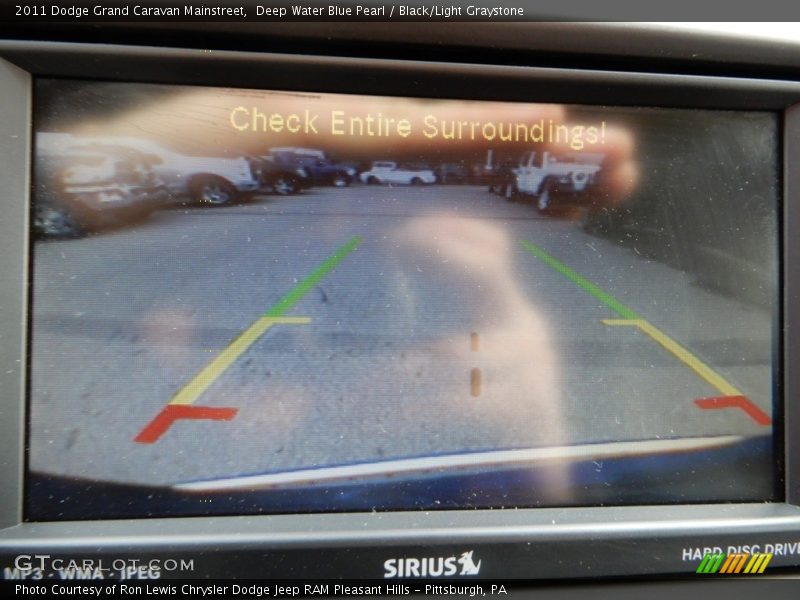 Deep Water Blue Pearl / Black/Light Graystone 2011 Dodge Grand Caravan Mainstreet