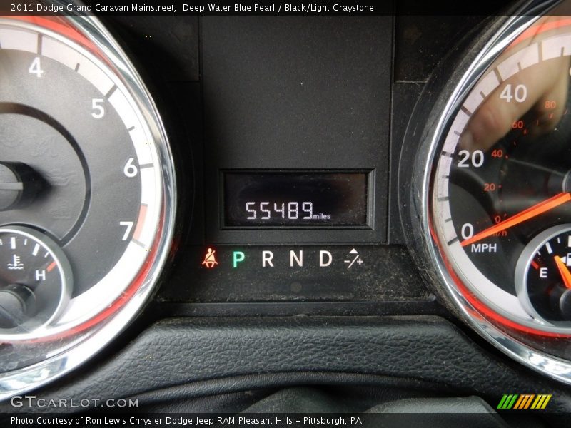 Deep Water Blue Pearl / Black/Light Graystone 2011 Dodge Grand Caravan Mainstreet