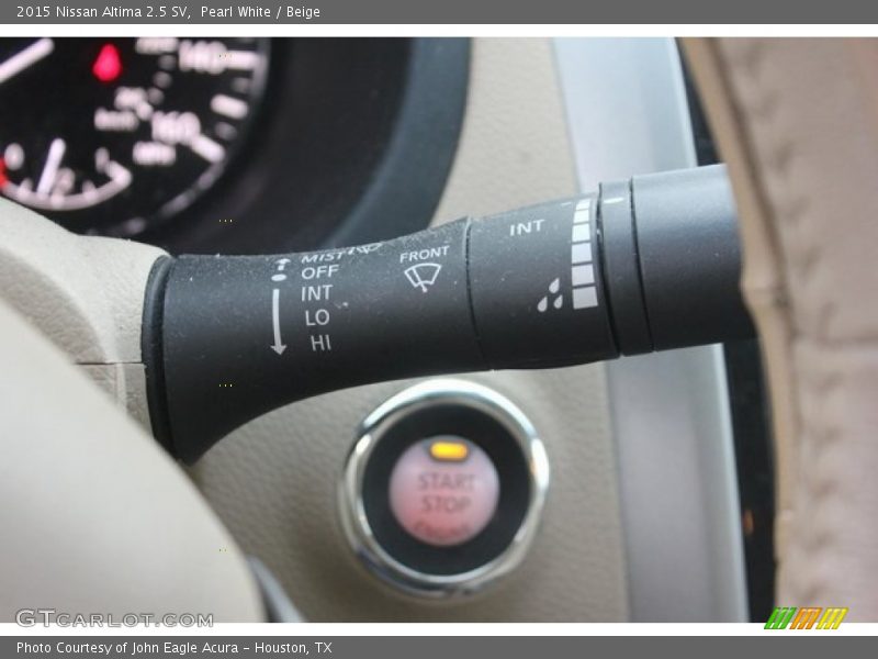 Pearl White / Beige 2015 Nissan Altima 2.5 SV