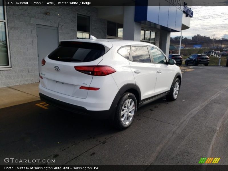 Winter White / Beige 2019 Hyundai Tucson SE AWD