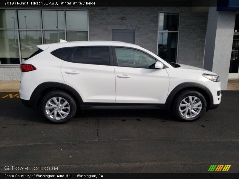 Winter White / Beige 2019 Hyundai Tucson SE AWD