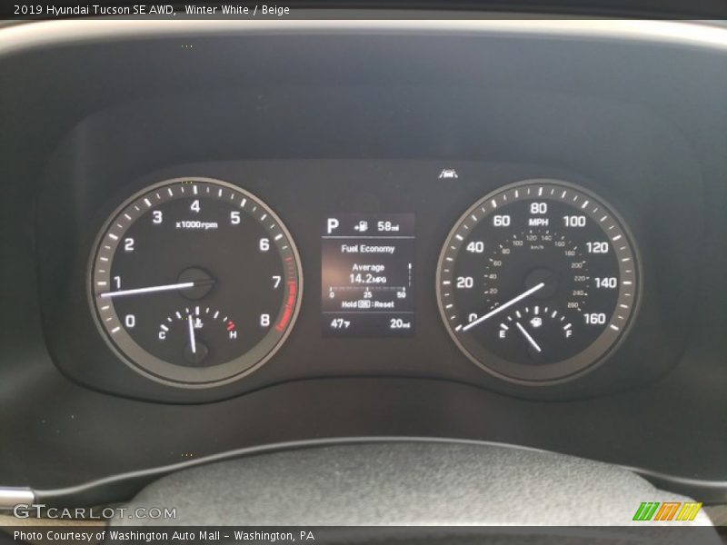 Winter White / Beige 2019 Hyundai Tucson SE AWD