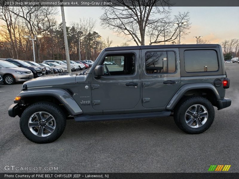 Sting-Gray / Black 2019 Jeep Wrangler Unlimited Sahara 4x4