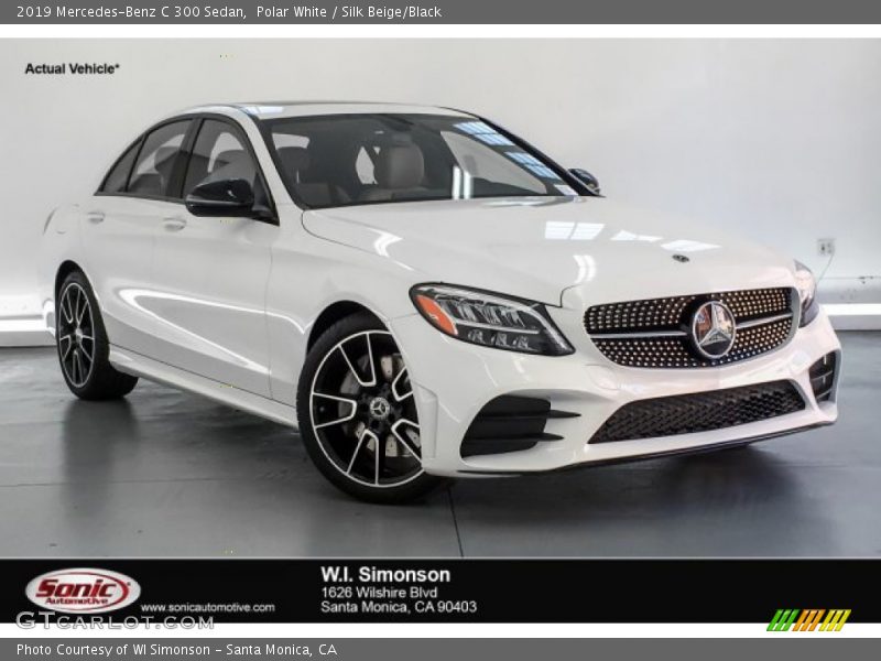 Polar White / Silk Beige/Black 2019 Mercedes-Benz C 300 Sedan