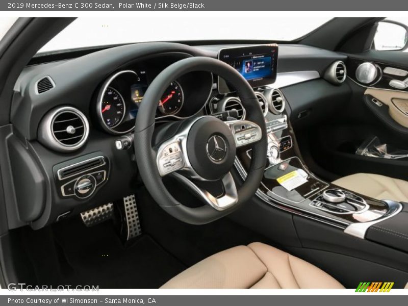 Polar White / Silk Beige/Black 2019 Mercedes-Benz C 300 Sedan