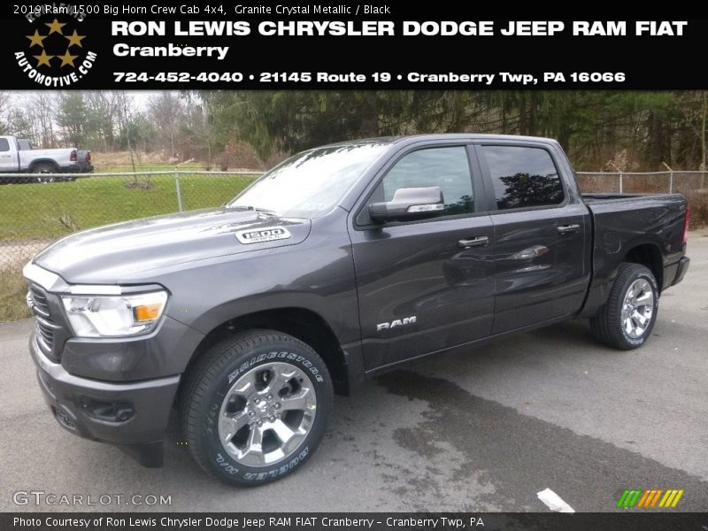 Granite Crystal Metallic / Black 2019 Ram 1500 Big Horn Crew Cab 4x4