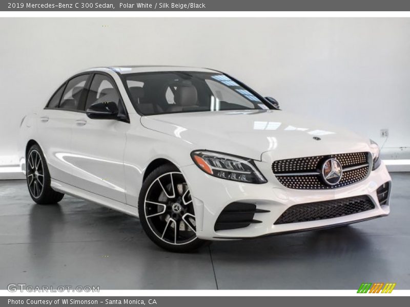 Polar White / Silk Beige/Black 2019 Mercedes-Benz C 300 Sedan