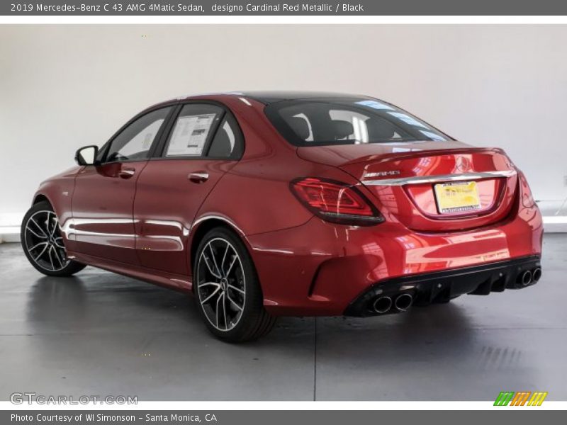 designo Cardinal Red Metallic / Black 2019 Mercedes-Benz C 43 AMG 4Matic Sedan