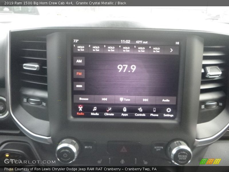 Granite Crystal Metallic / Black 2019 Ram 1500 Big Horn Crew Cab 4x4