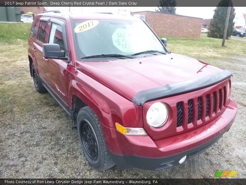 Deep Cherry Red Crystal Pearl / Dark Slate Gray 2017 Jeep Patriot Sport