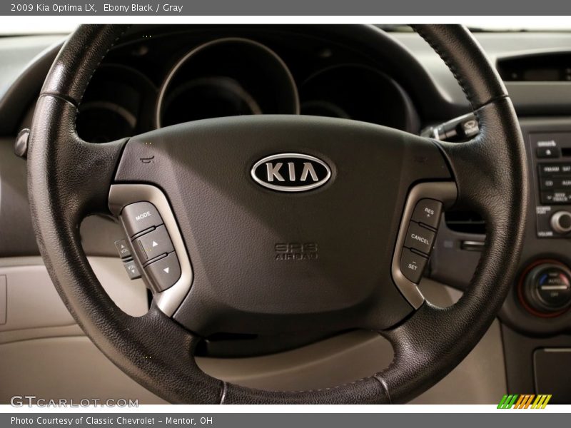 Ebony Black / Gray 2009 Kia Optima LX