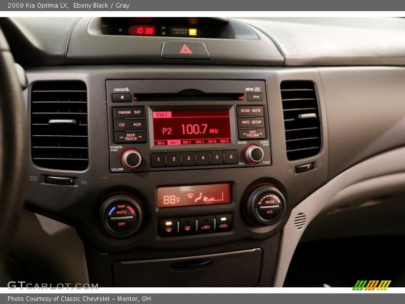 Ebony Black / Gray 2009 Kia Optima LX