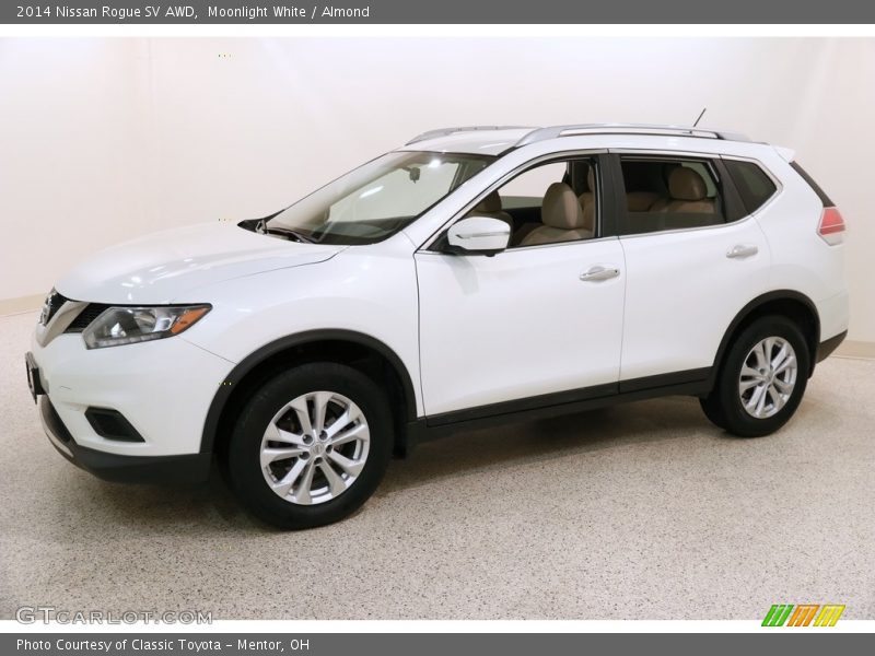 Moonlight White / Almond 2014 Nissan Rogue SV AWD