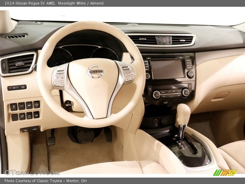 Moonlight White / Almond 2014 Nissan Rogue SV AWD