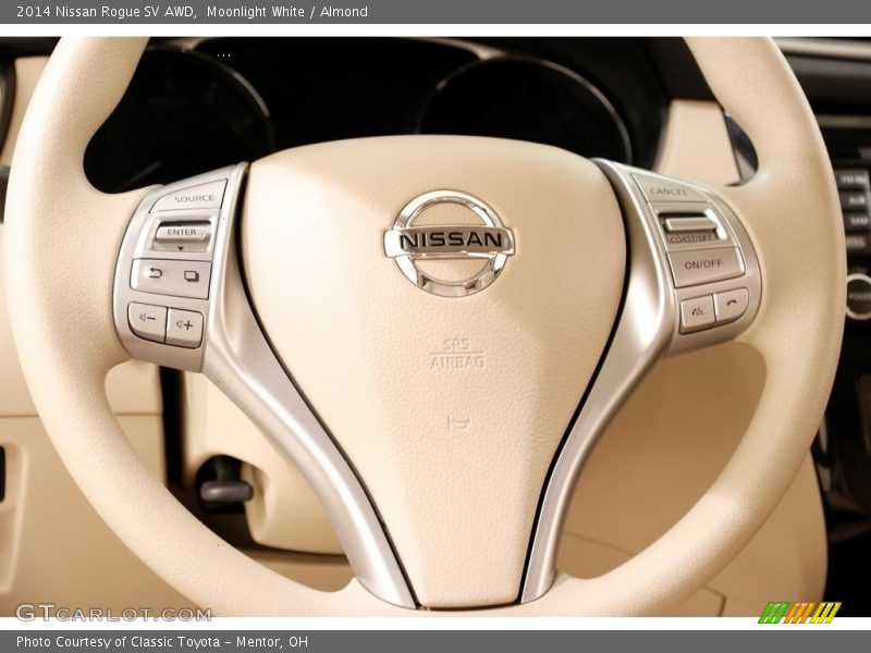 Moonlight White / Almond 2014 Nissan Rogue SV AWD