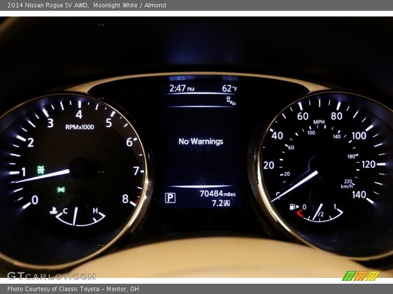 Moonlight White / Almond 2014 Nissan Rogue SV AWD