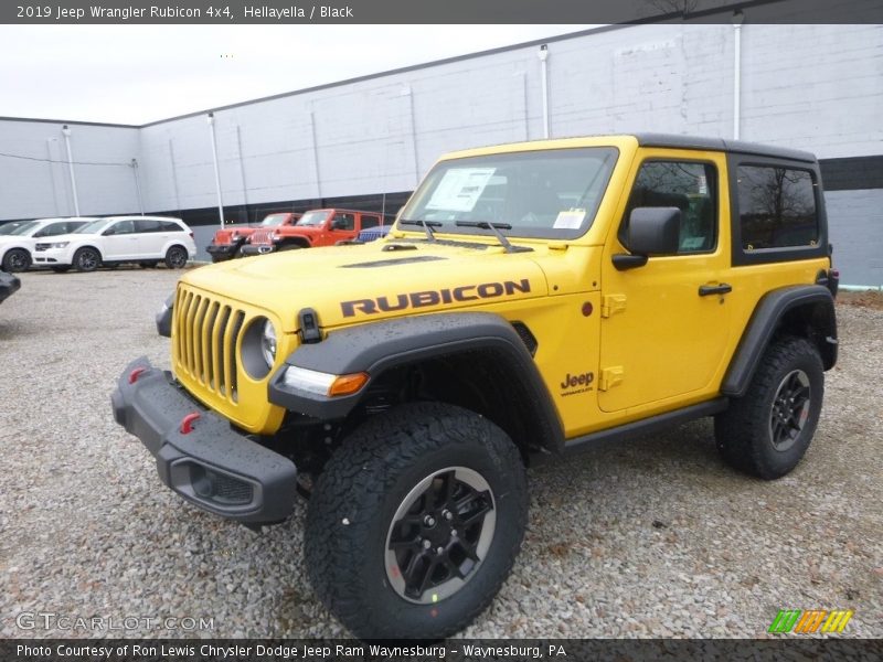 Hellayella / Black 2019 Jeep Wrangler Rubicon 4x4