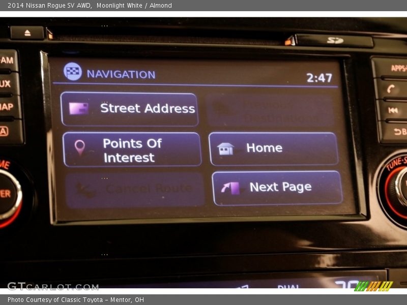 Moonlight White / Almond 2014 Nissan Rogue SV AWD