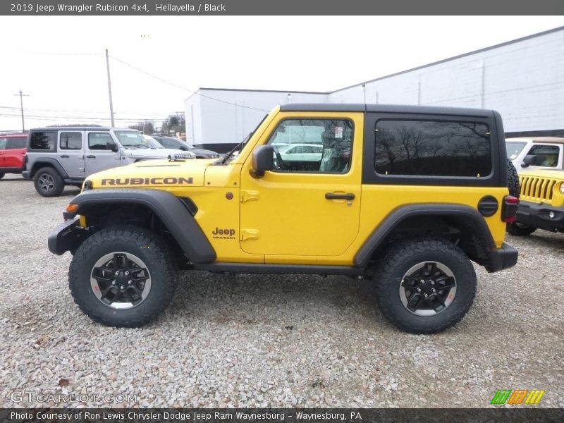 Hellayella / Black 2019 Jeep Wrangler Rubicon 4x4