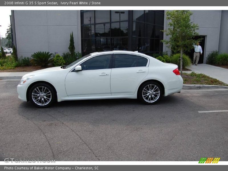 Ivory Pearl White / Stone 2008 Infiniti G 35 S Sport Sedan