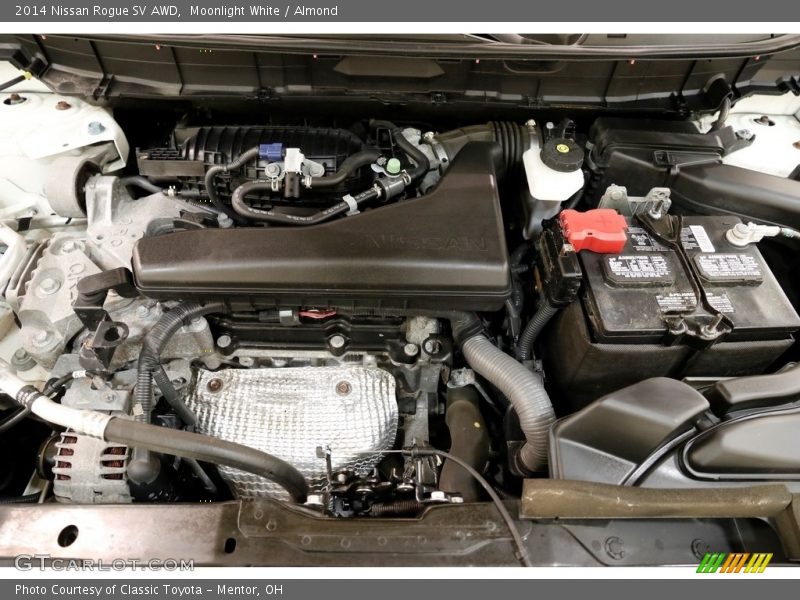 Moonlight White / Almond 2014 Nissan Rogue SV AWD