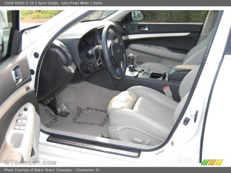Ivory Pearl White / Stone 2008 Infiniti G 35 S Sport Sedan