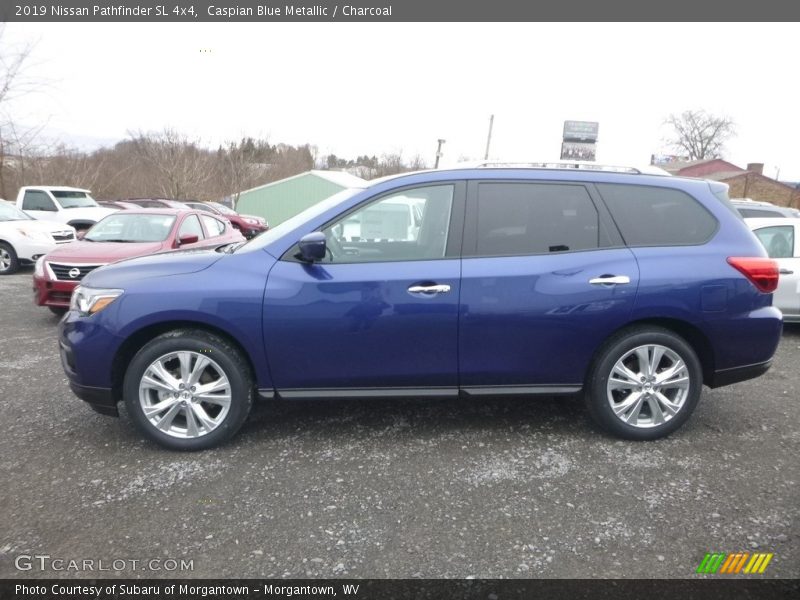 Caspian Blue Metallic / Charcoal 2019 Nissan Pathfinder SL 4x4