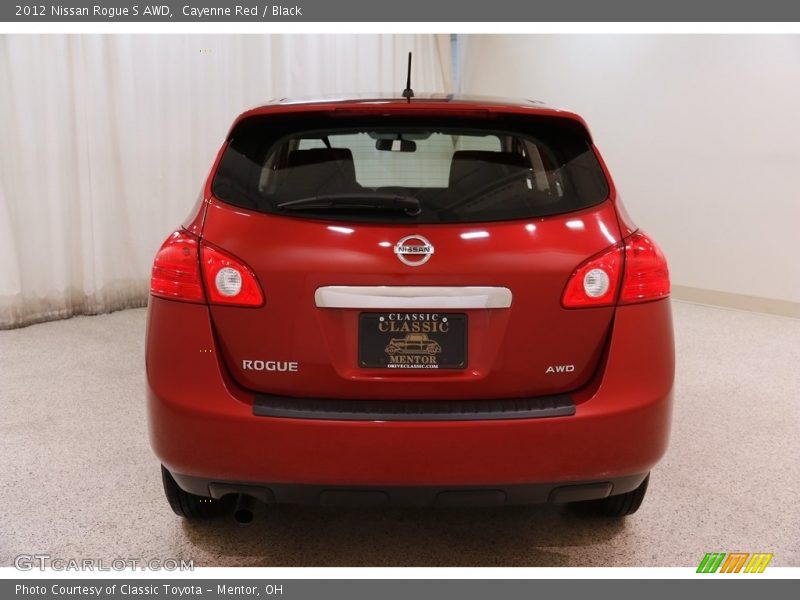 Cayenne Red / Black 2012 Nissan Rogue S AWD