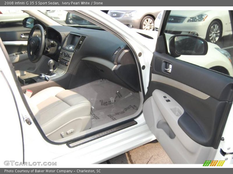 Ivory Pearl White / Stone 2008 Infiniti G 35 S Sport Sedan