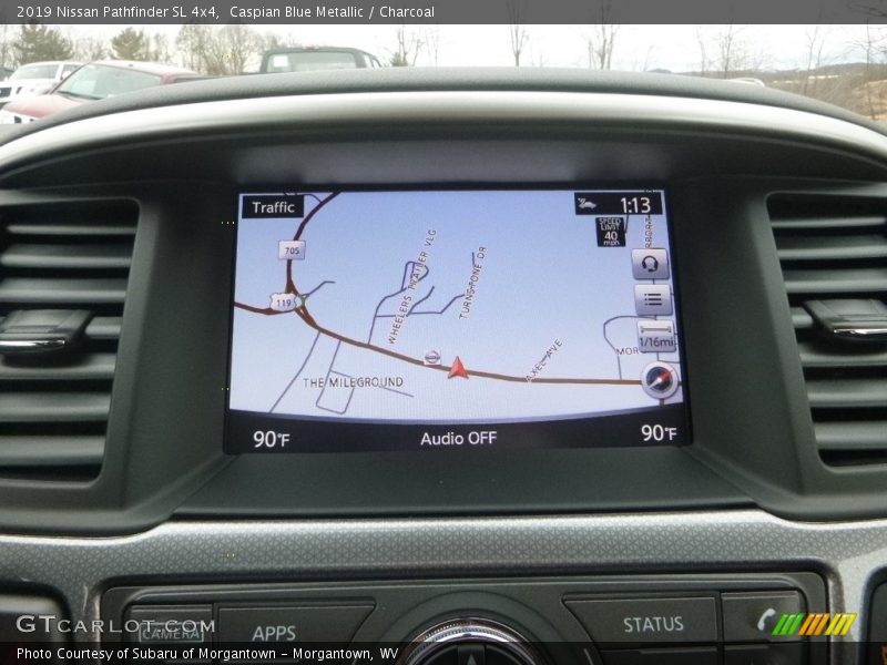 Caspian Blue Metallic / Charcoal 2019 Nissan Pathfinder SL 4x4