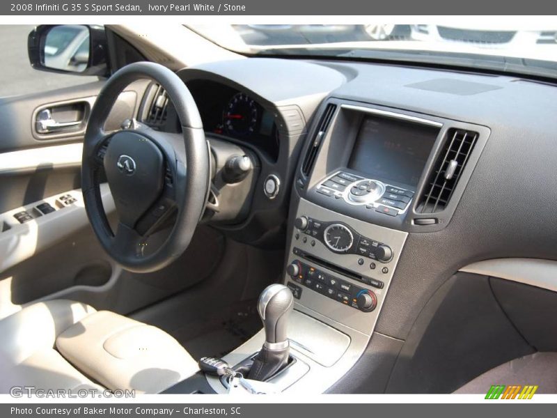 Ivory Pearl White / Stone 2008 Infiniti G 35 S Sport Sedan
