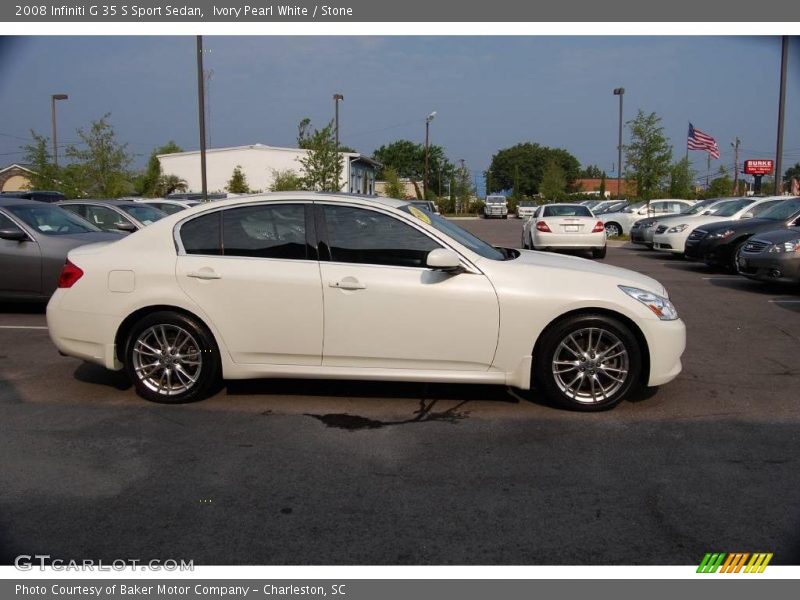 Ivory Pearl White / Stone 2008 Infiniti G 35 S Sport Sedan
