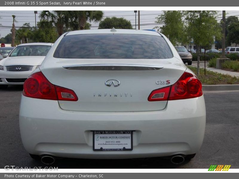Ivory Pearl White / Stone 2008 Infiniti G 35 S Sport Sedan