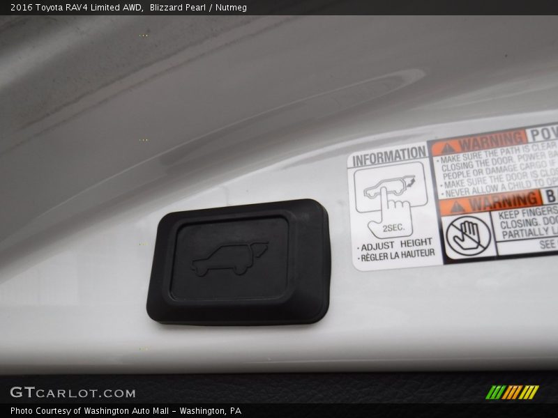 Blizzard Pearl / Nutmeg 2016 Toyota RAV4 Limited AWD