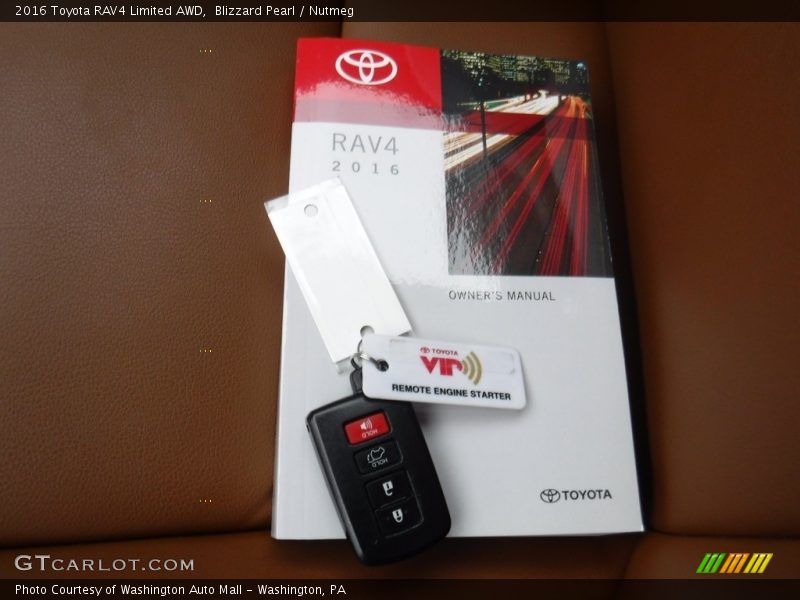 Blizzard Pearl / Nutmeg 2016 Toyota RAV4 Limited AWD