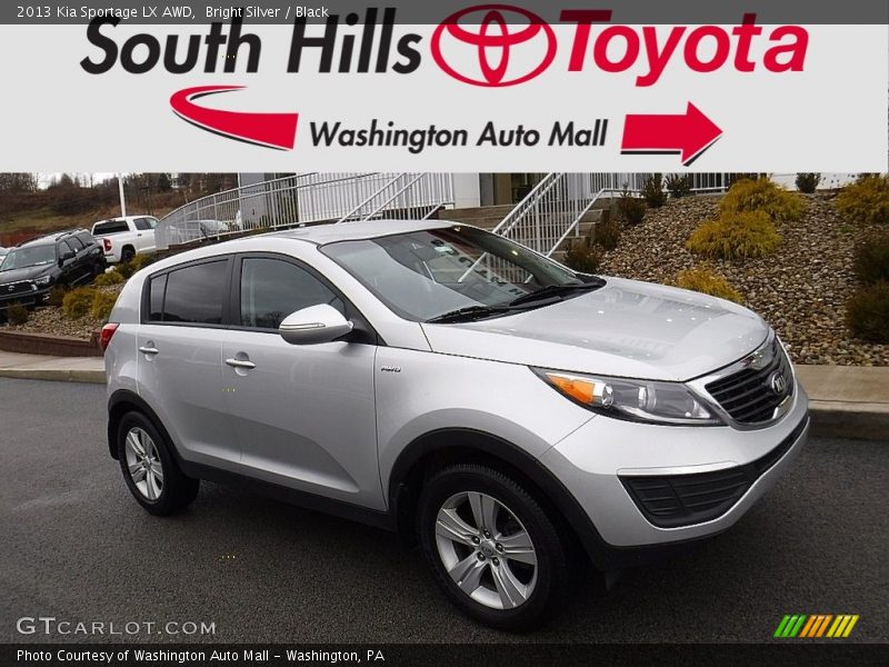 Bright Silver / Black 2013 Kia Sportage LX AWD
