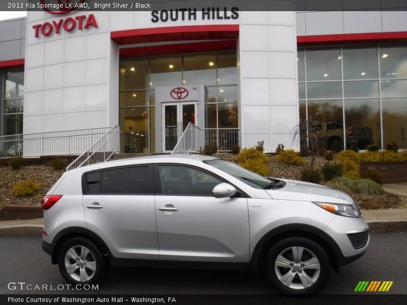 Bright Silver / Black 2013 Kia Sportage LX AWD