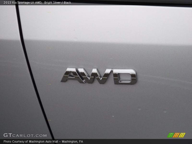 Bright Silver / Black 2013 Kia Sportage LX AWD