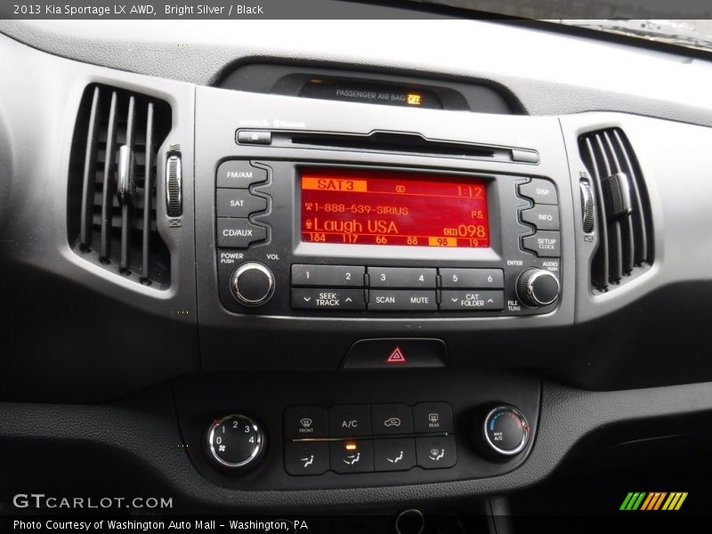 Bright Silver / Black 2013 Kia Sportage LX AWD