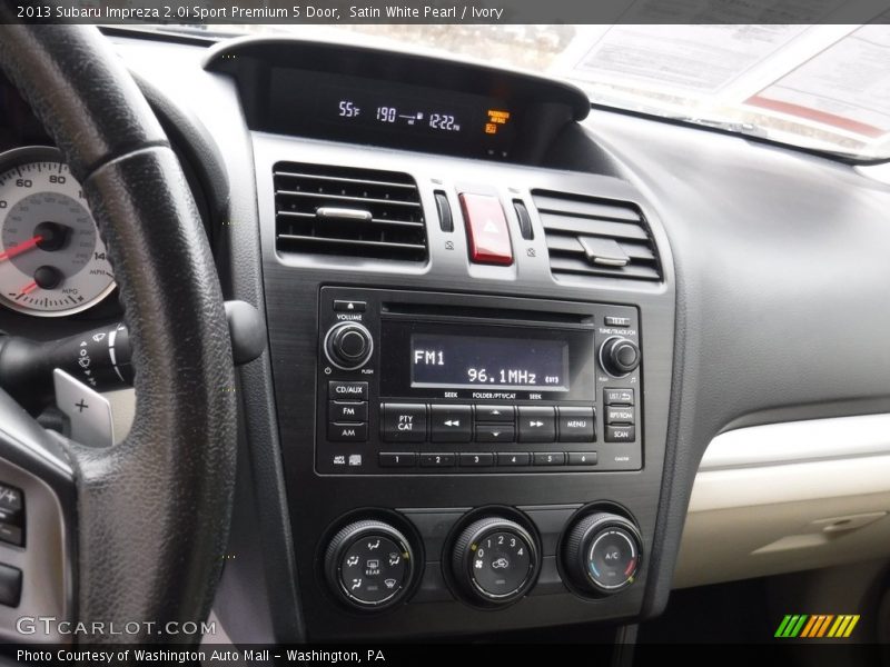Satin White Pearl / Ivory 2013 Subaru Impreza 2.0i Sport Premium 5 Door