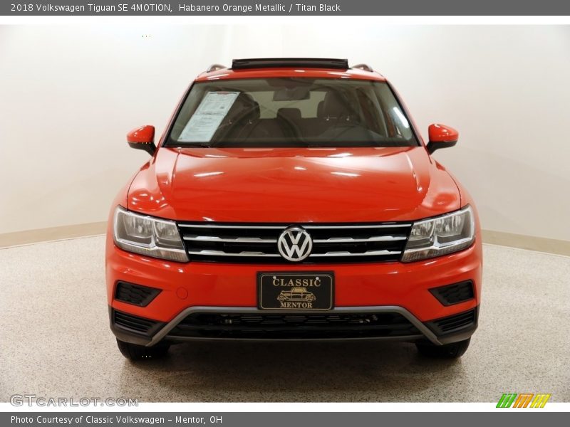 Habanero Orange Metallic / Titan Black 2018 Volkswagen Tiguan SE 4MOTION