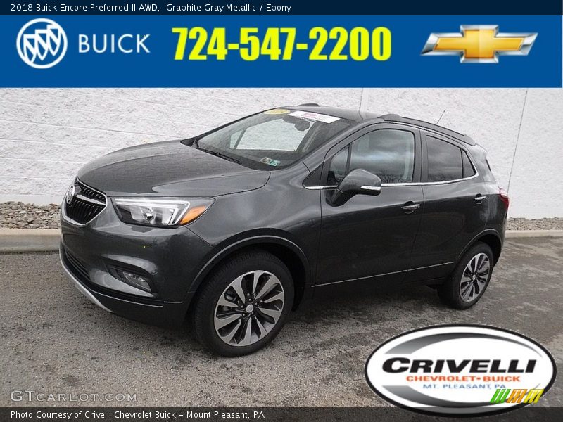 Graphite Gray Metallic / Ebony 2018 Buick Encore Preferred II AWD