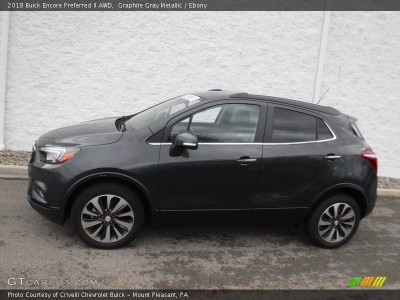 Graphite Gray Metallic / Ebony 2018 Buick Encore Preferred II AWD