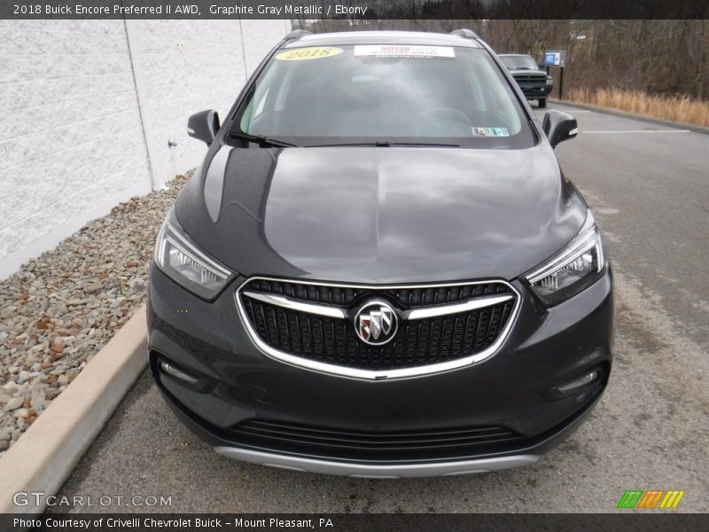 Graphite Gray Metallic / Ebony 2018 Buick Encore Preferred II AWD