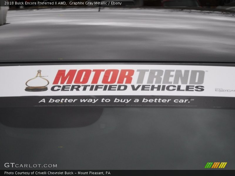Graphite Gray Metallic / Ebony 2018 Buick Encore Preferred II AWD
