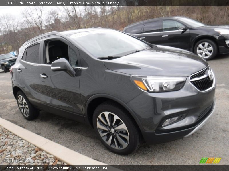 Graphite Gray Metallic / Ebony 2018 Buick Encore Preferred II AWD
