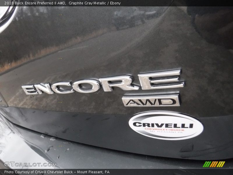 Graphite Gray Metallic / Ebony 2018 Buick Encore Preferred II AWD