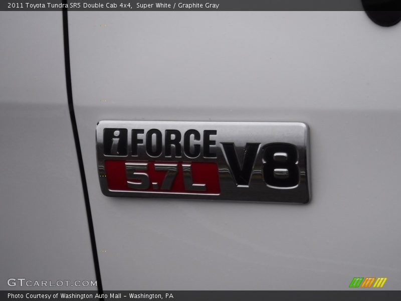 Super White / Graphite Gray 2011 Toyota Tundra SR5 Double Cab 4x4