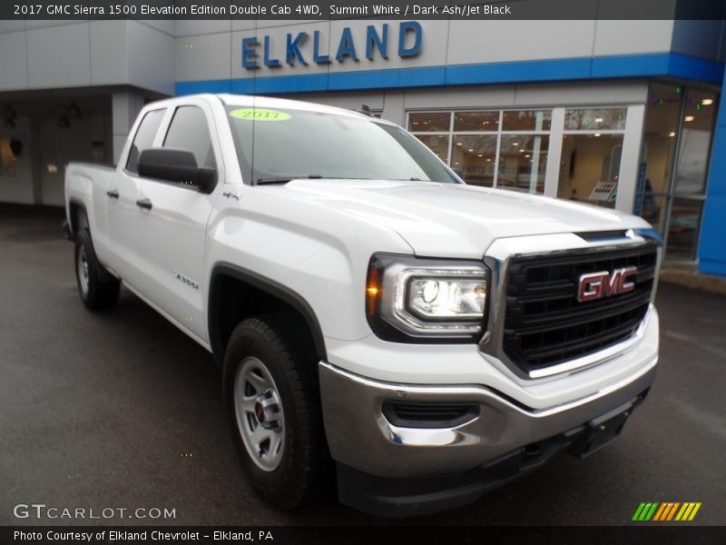 Summit White / Dark Ash/Jet Black 2017 GMC Sierra 1500 Elevation Edition Double Cab 4WD