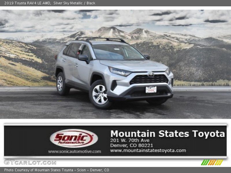 Silver Sky Metallic / Black 2019 Toyota RAV4 LE AWD